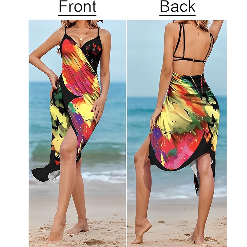 PALAY Beach Wear Dress for Women - Colorful Butterfly Print - Image 5