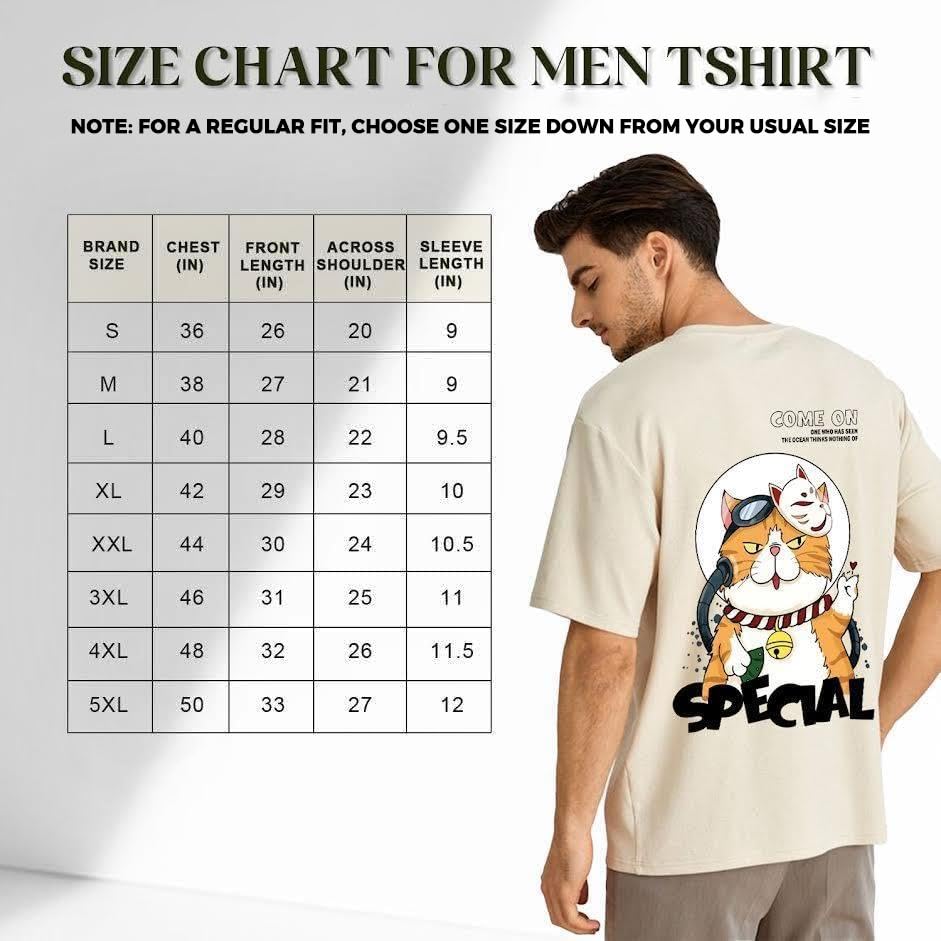 CHKOKKO Printed Round Neck T Shirt for Men - PastelBeige - Image 2