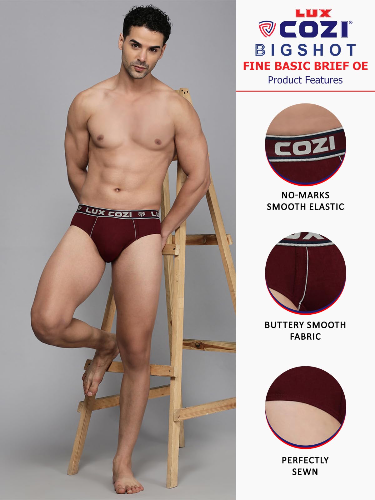 Lux Cozi Men's Cotton Brief - Assorted - Image 5