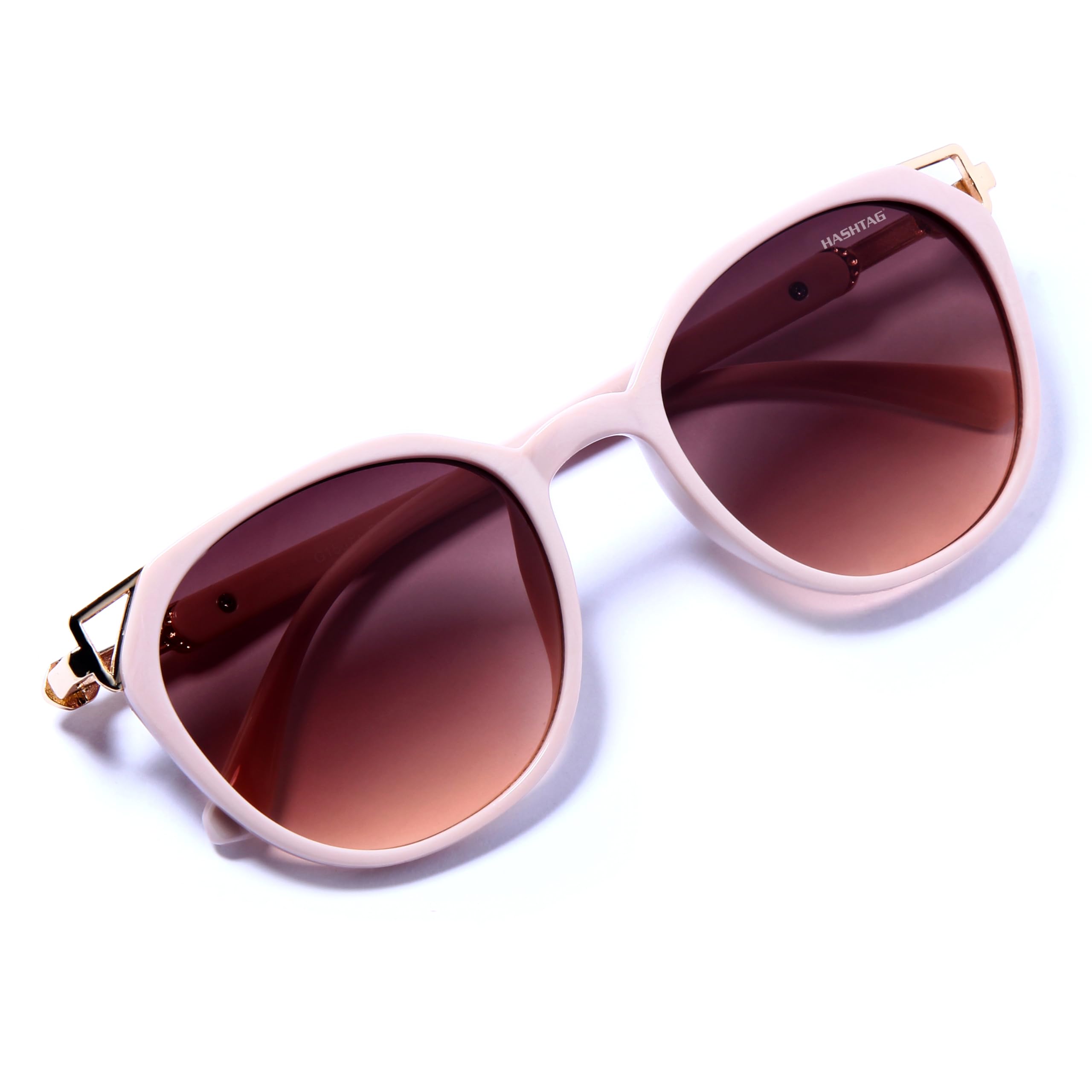 HASHTAG Round Sunglass for Women - Non-Polarized - Image 3