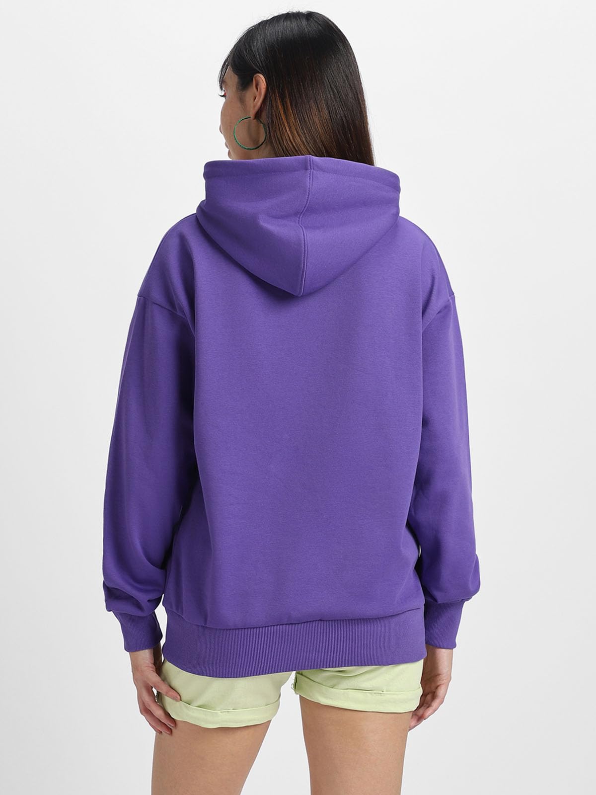 JUNEBERRY Purple Graphic Hoodie for Women - Image 3