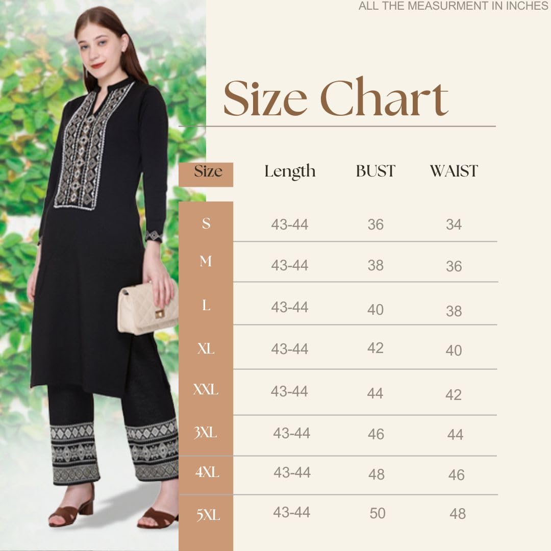 Rosary Women's Woolen Kurti - Black - Image 2