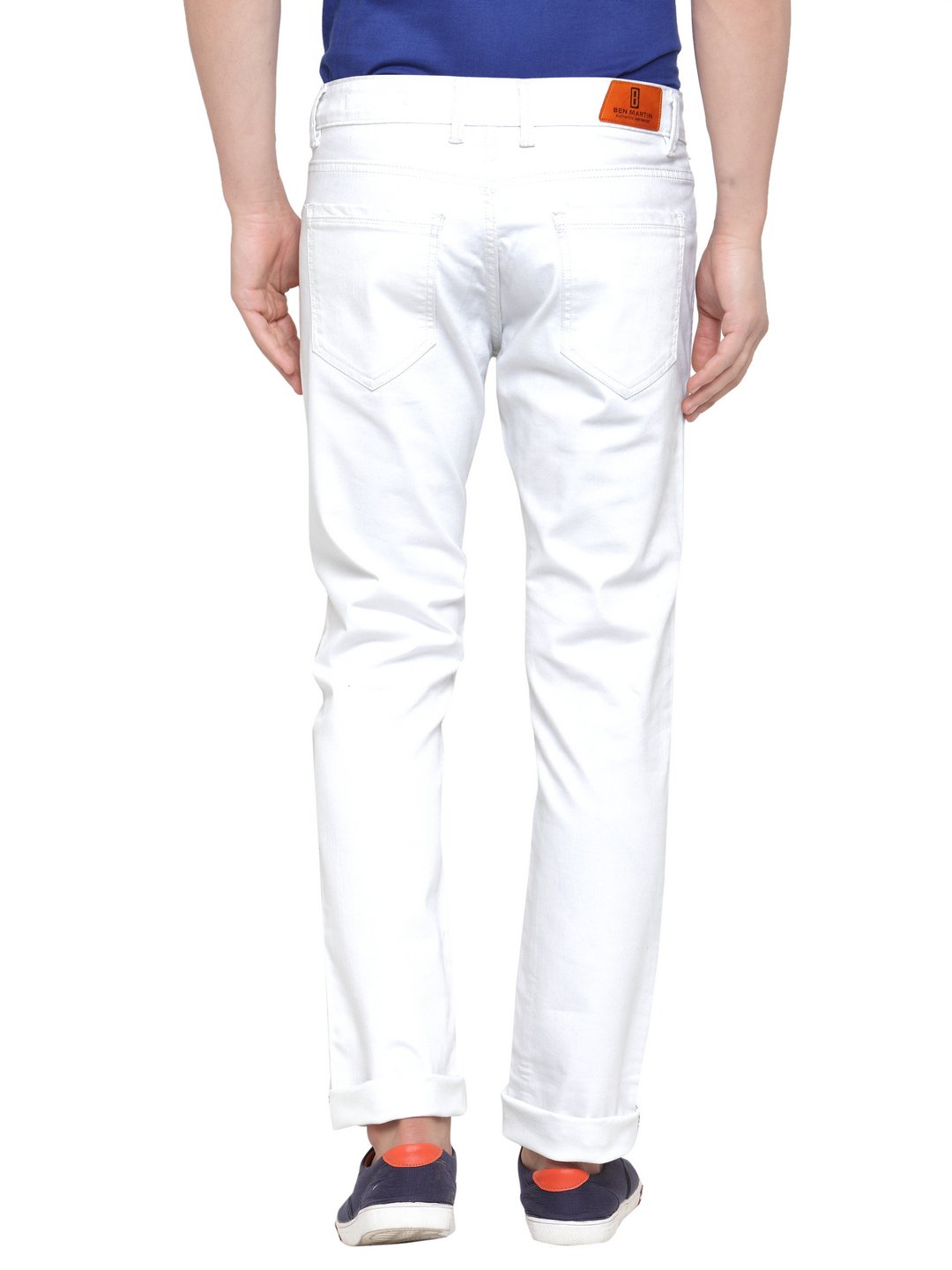 Ben Martin Men's Jeans - White Cotton Stretch - Image 2