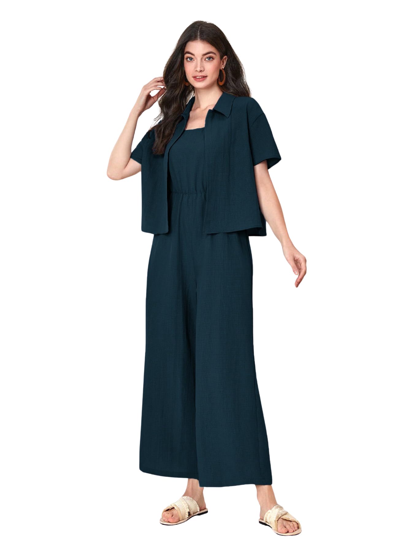 TOPLOT Women's Jumpsuit - Teal
