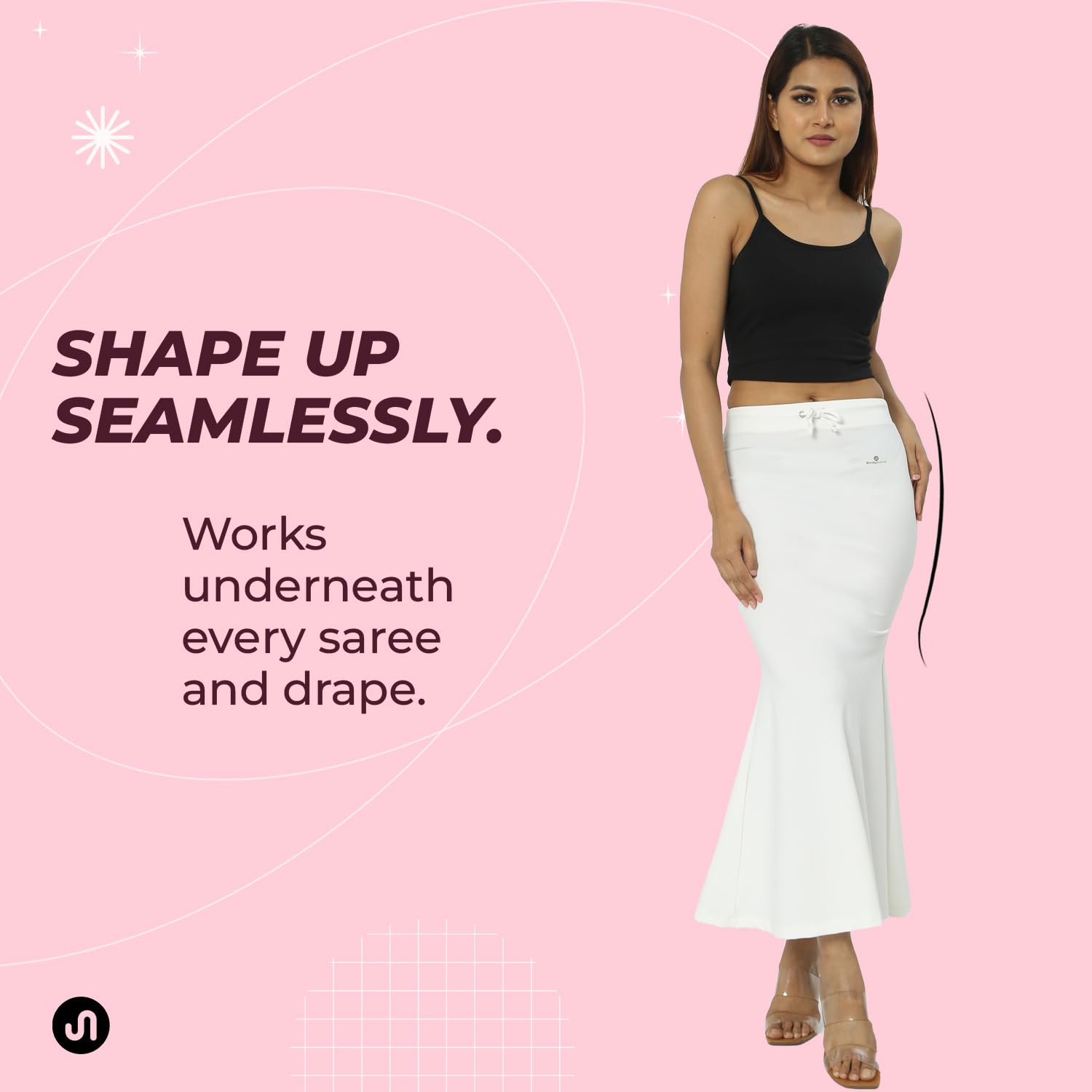 Bodyband Saree Shapewear for Women - White - Image 3