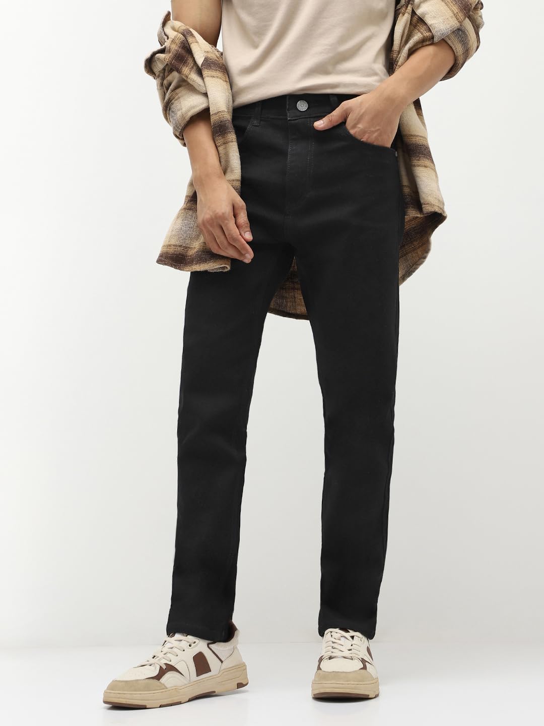 Urbano Fashion Men's Slim Jeans - Black - Image 2