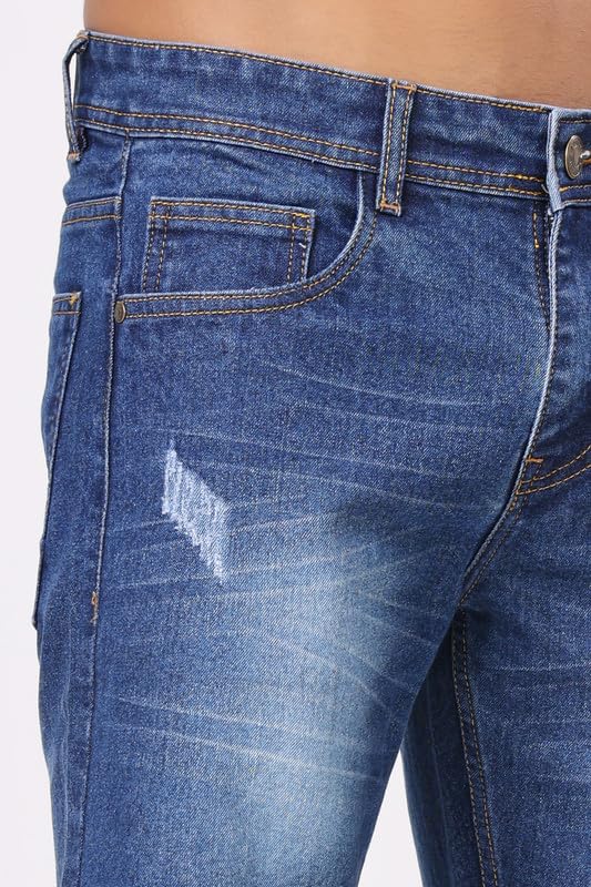 London Hills Men's Denim Shorts - Light Blue - Image 3