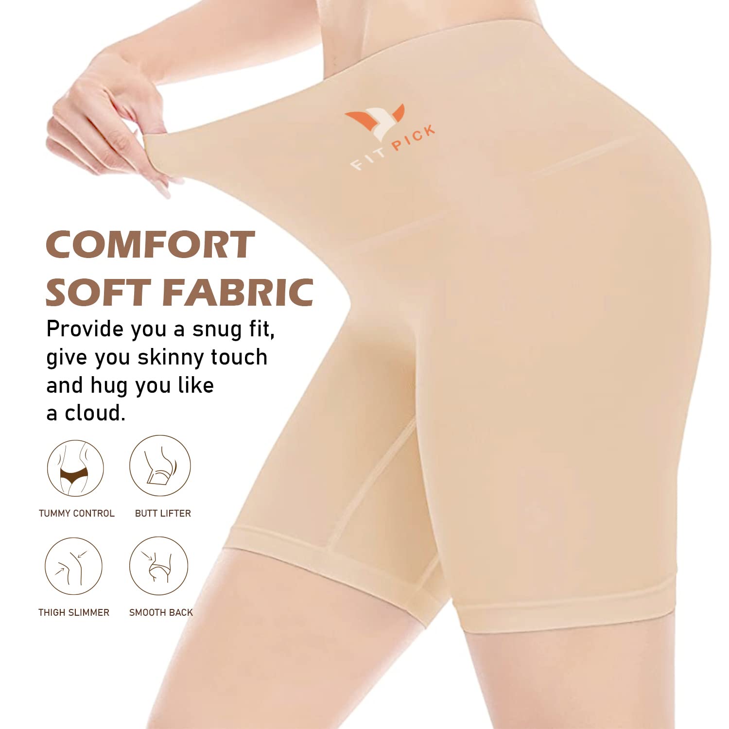 FIT PICK High Waist Shapewear for Women - Beige - Image 4
