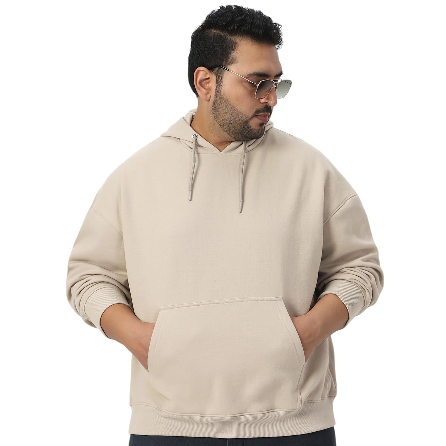 Urbano Plus Men's Cotton Hoodie - Silver