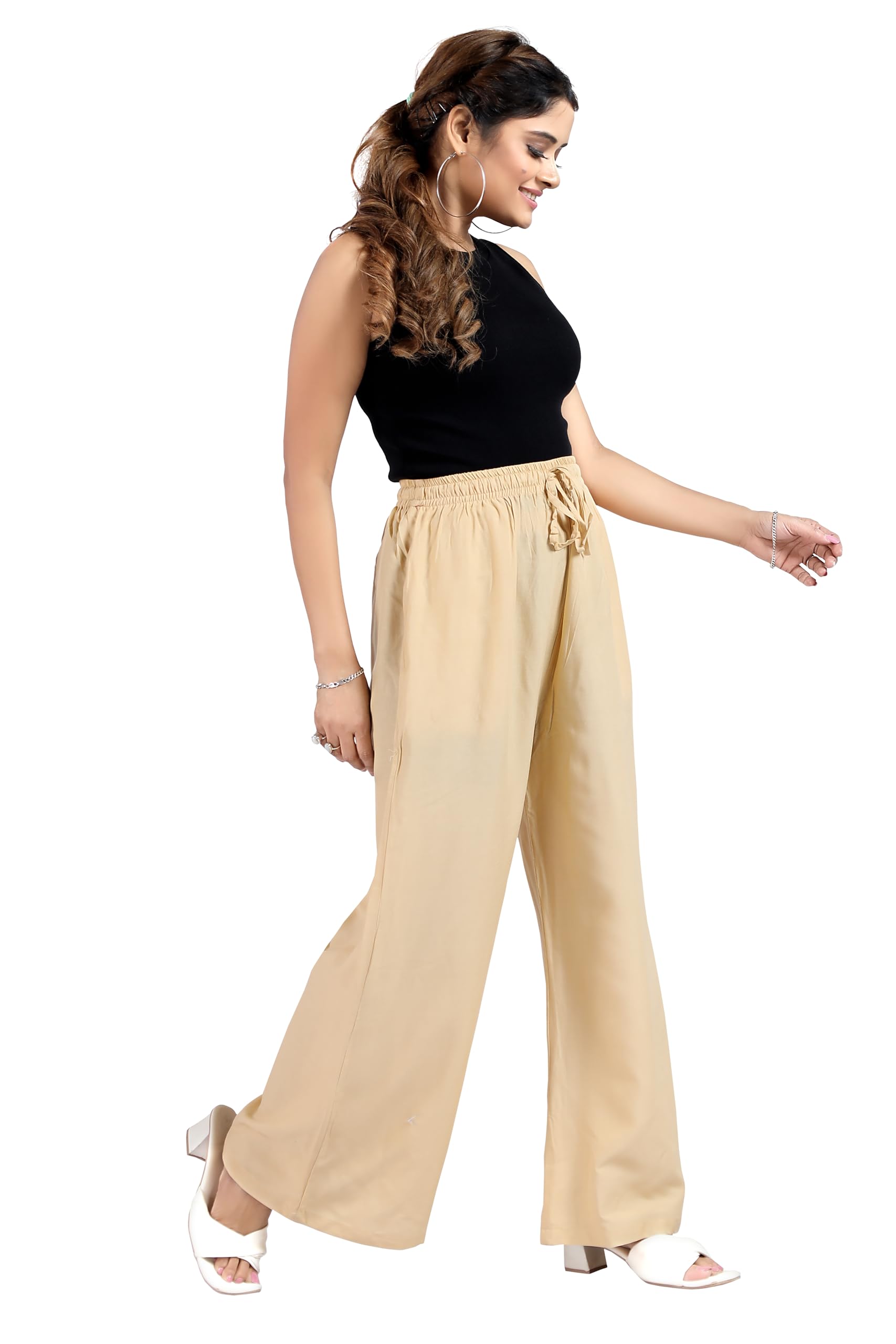 BENKILS Women's Cotton Palazzo Pants - Image 3