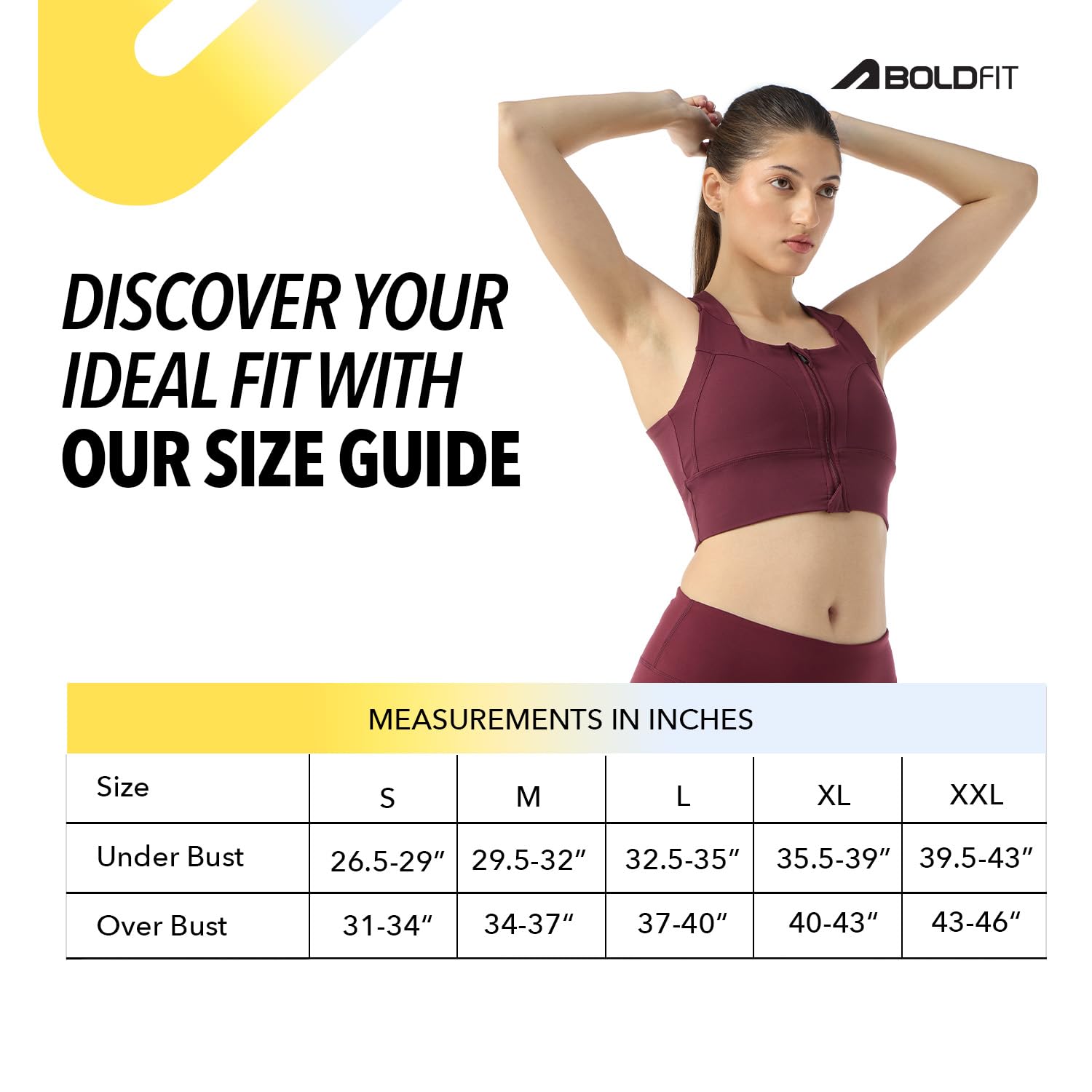 Boldfit Maroon Sports Bra for Women Wire-Free - Image 4