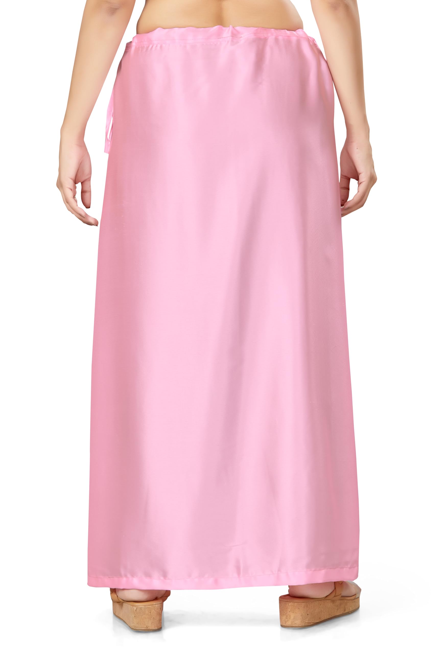 Madhu Fashion Light Pink Satin Saree Petticoat for Women - Image 2