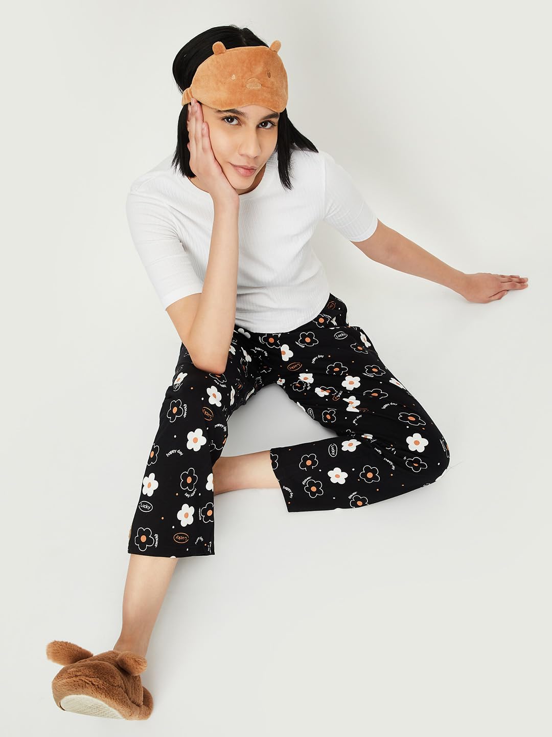 Max Women's Printed Elasticated Pyjamas - Black - Image 3