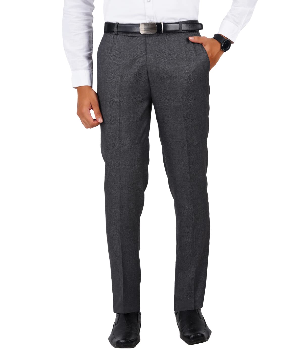 McHenry Men's Dark Grey Formal Trousers
