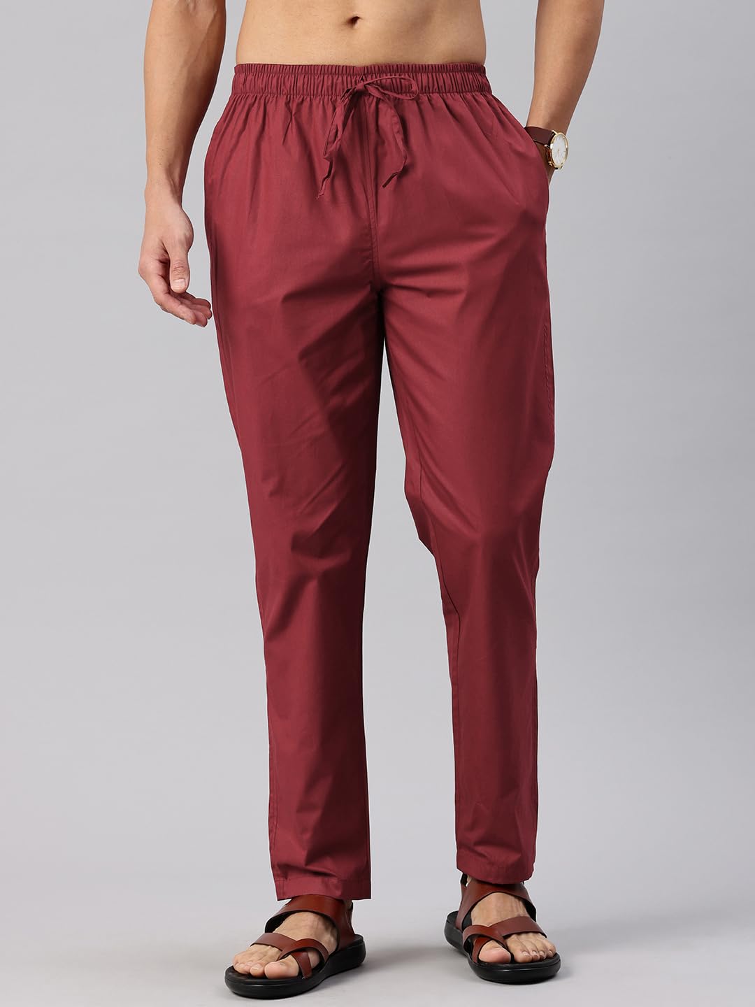 Majestic Man Pyjama Bottoms for Men - Maroon - Image 2