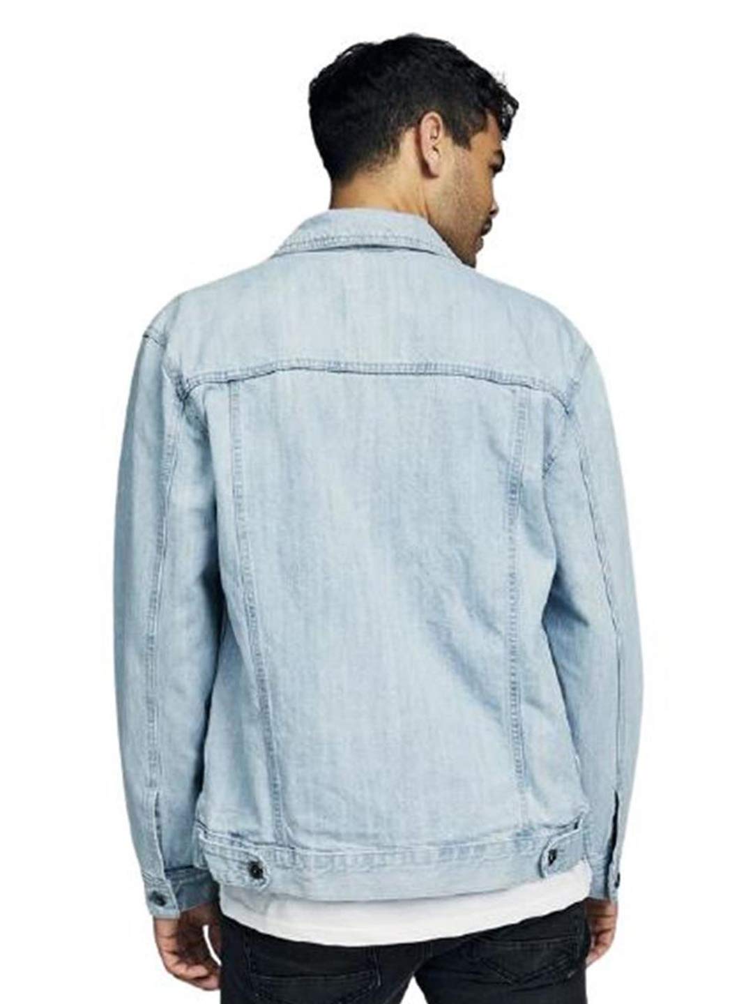 KOTTY Men Light Blue Denim Jacket - Image 4