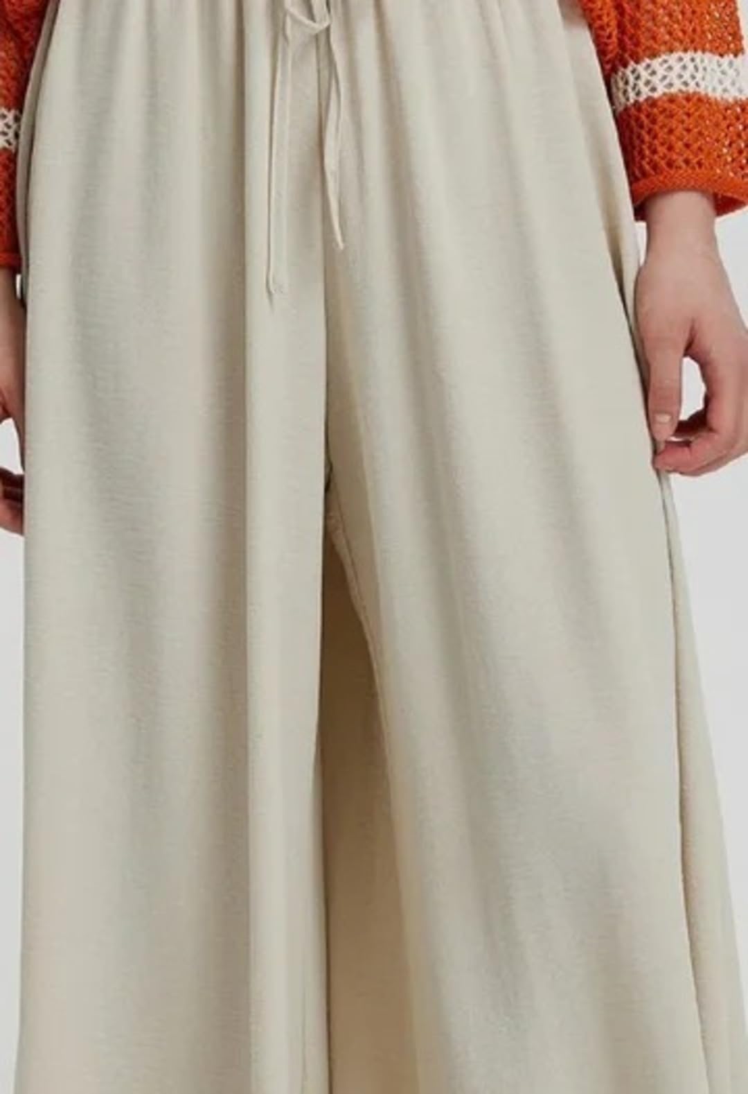 KOTTY Women Solid Lightweight Greige Pants - Beige - Image 5