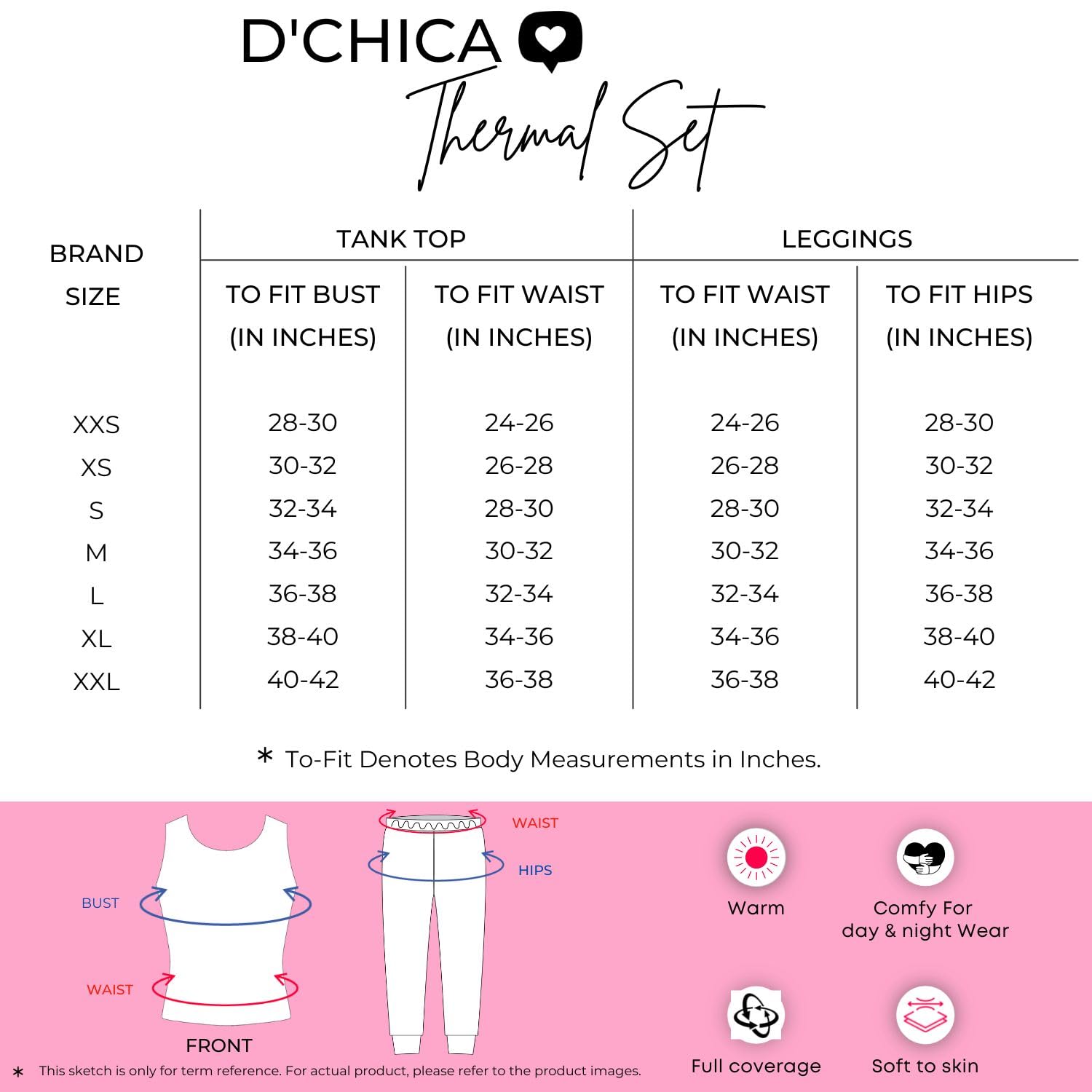 DChica Thermal Wear Bottom for Women - Image 2