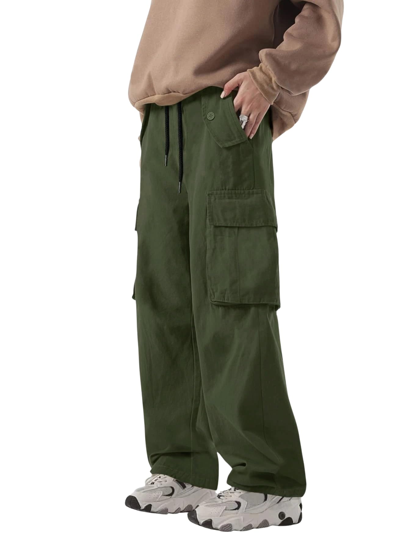 Lymio Men Cargo Pants - Green