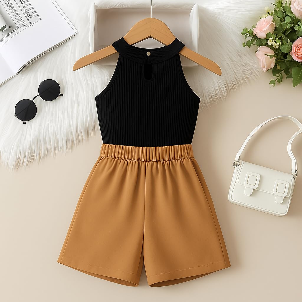 RACHANA Girls Two-Piece Outfit - Black Cream - Image 3