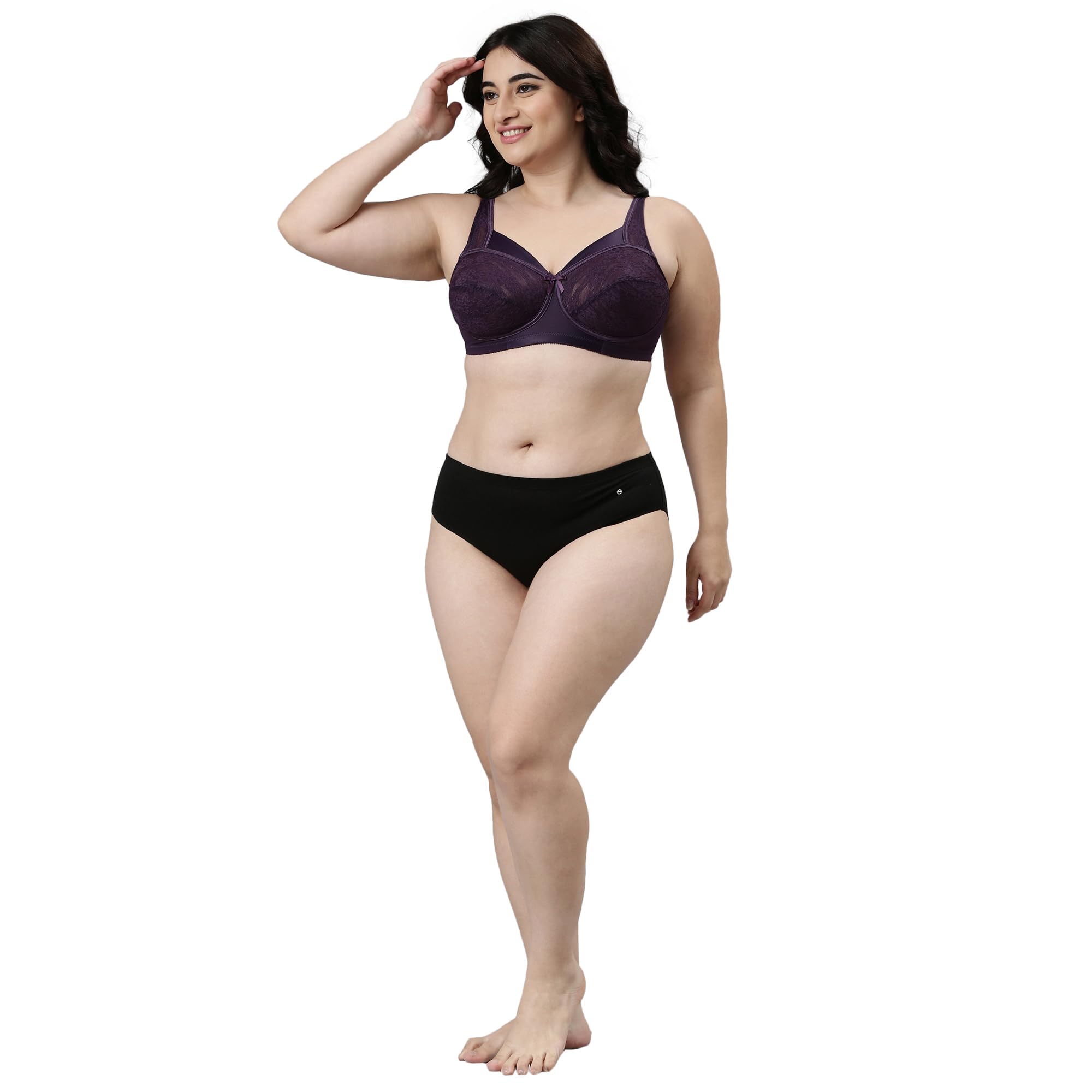 Enamor Women's Nylon Full Support Bra - Lace - Image 5