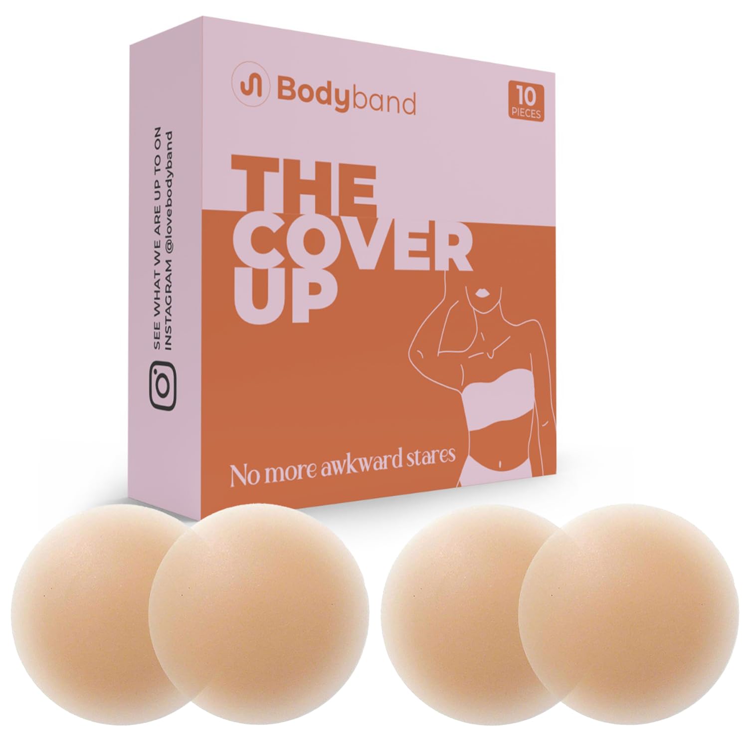 Invisible Silicone Nipple Covers for Women - Beige