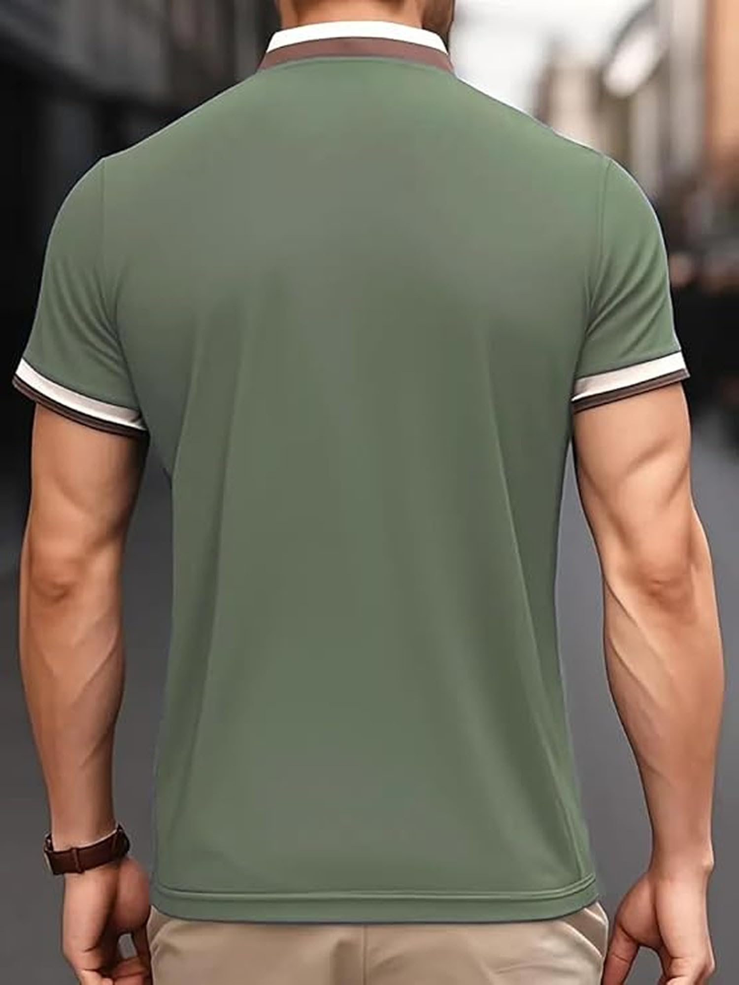 POSHAX Men Polo Shirt - Sky Blue - Image 5