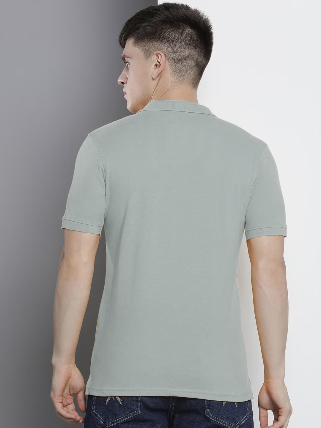 Merriment Men's Grey Polo T-shirt - Image 2