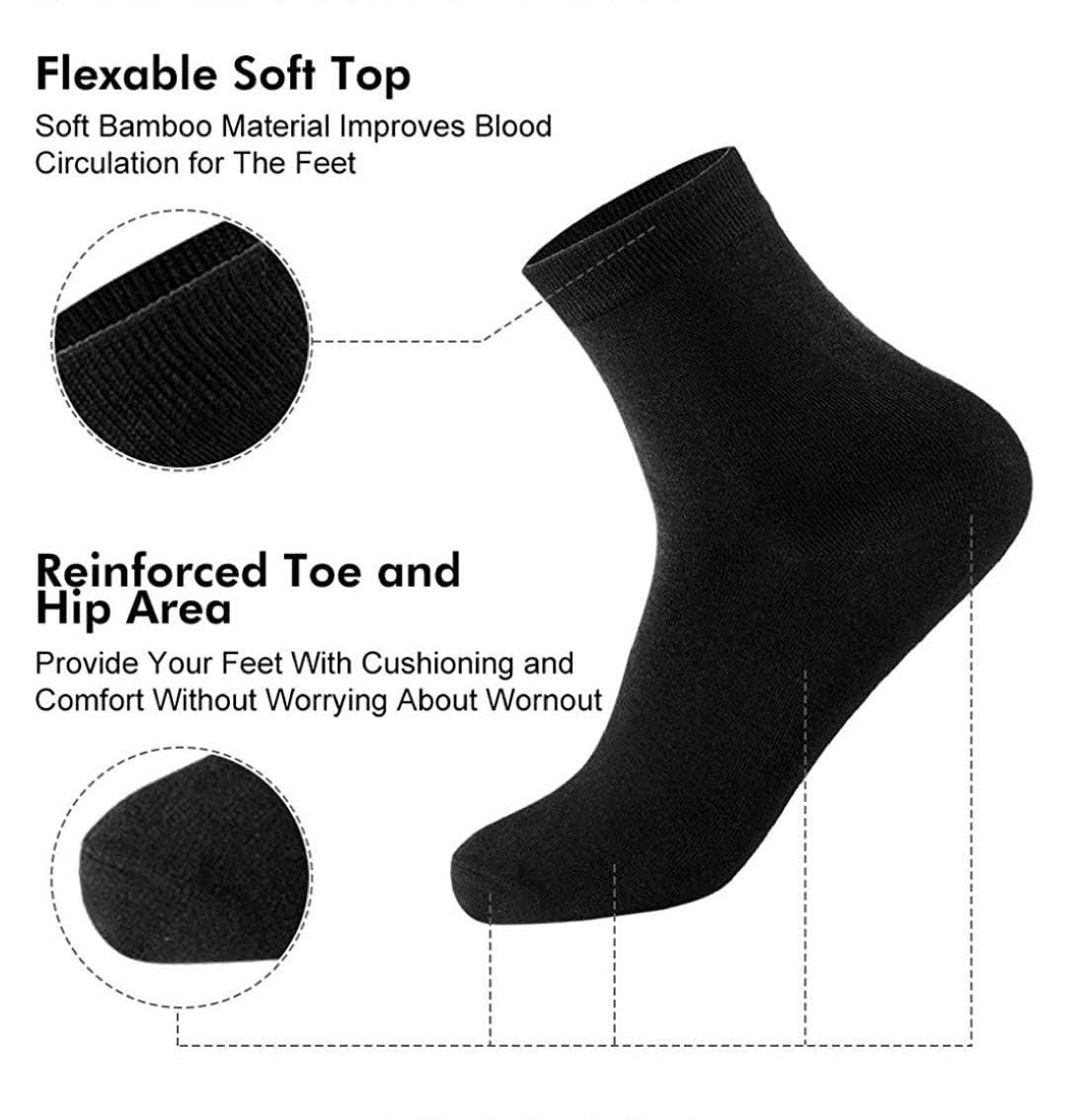 Warmfinity Cotton Socks for Men Women - Black - Image 4