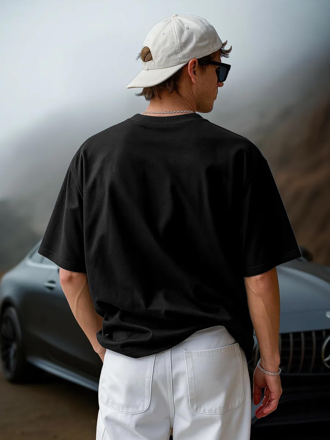 LEOTUDE Men's Orange Printed Tshirt - Image 3