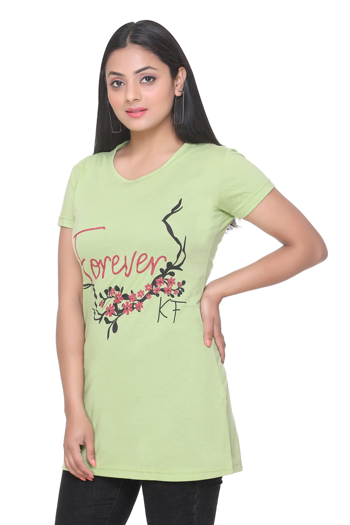 Plush Women's T Shirt - Green - Image 3