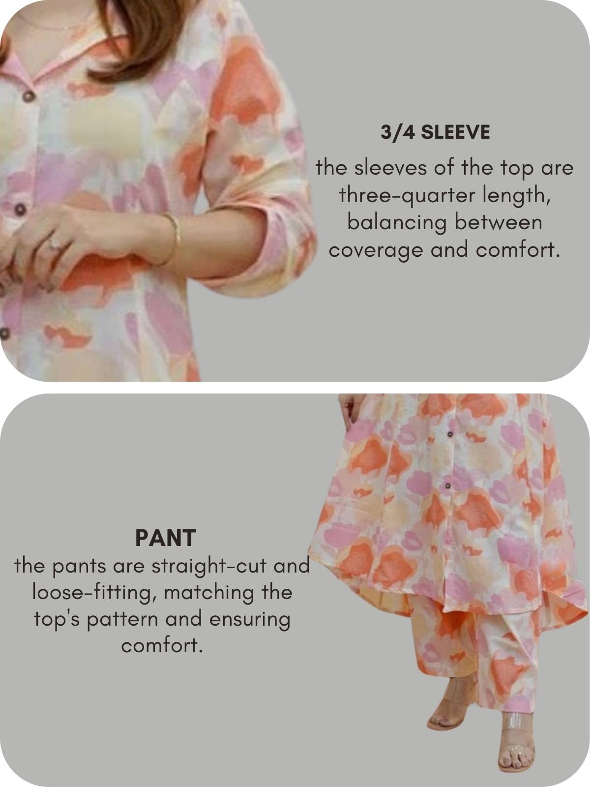 DHRUVI TRENDZ Womens Rayon Solid Co-Ord Set - Orange - Image 5