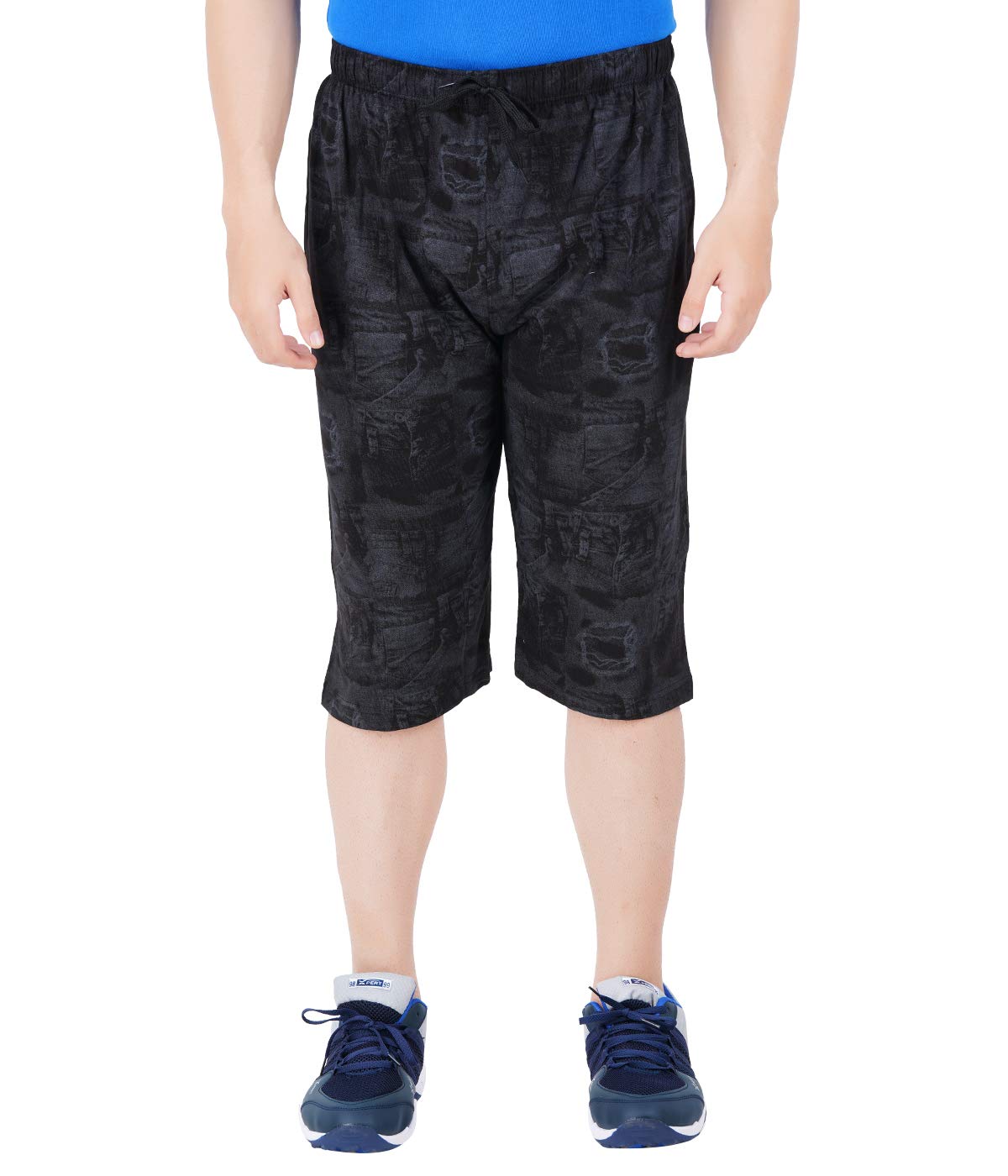 GUIDE Men Printed Capri - Black