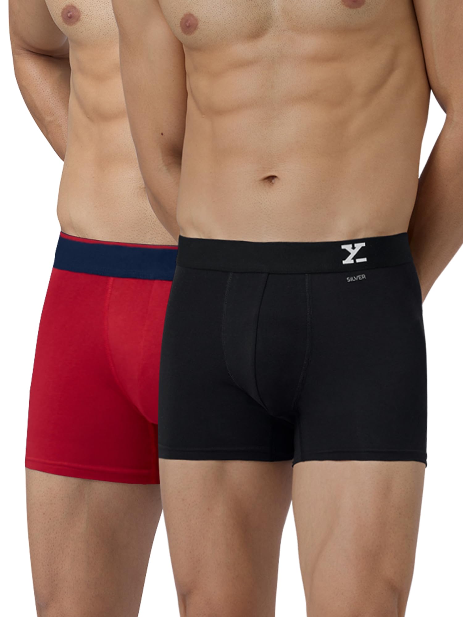 XYXX Men Micro Modal Trunk - Black+Tango Red