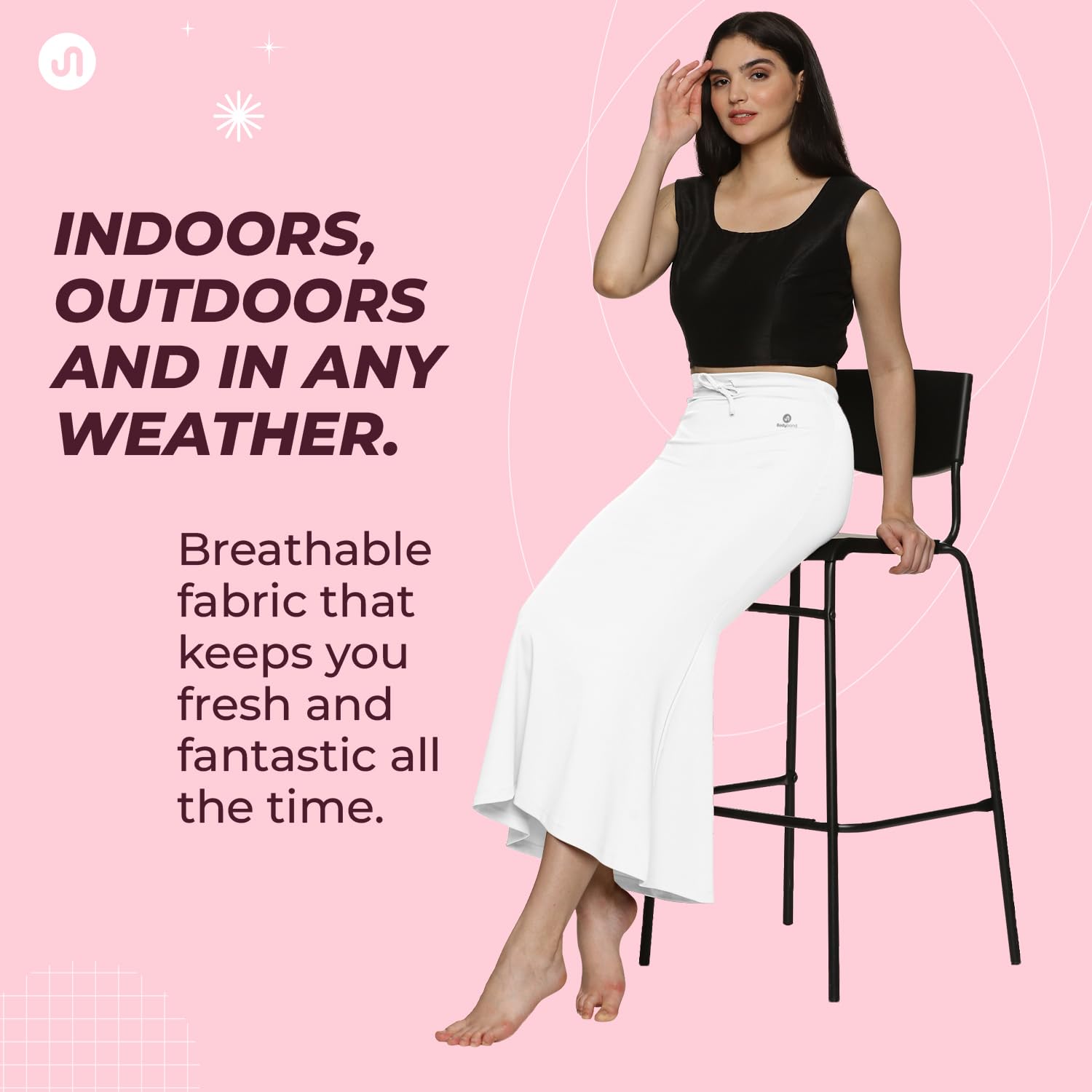 Bodyband Saree Shapewear for Women - White - Image 5