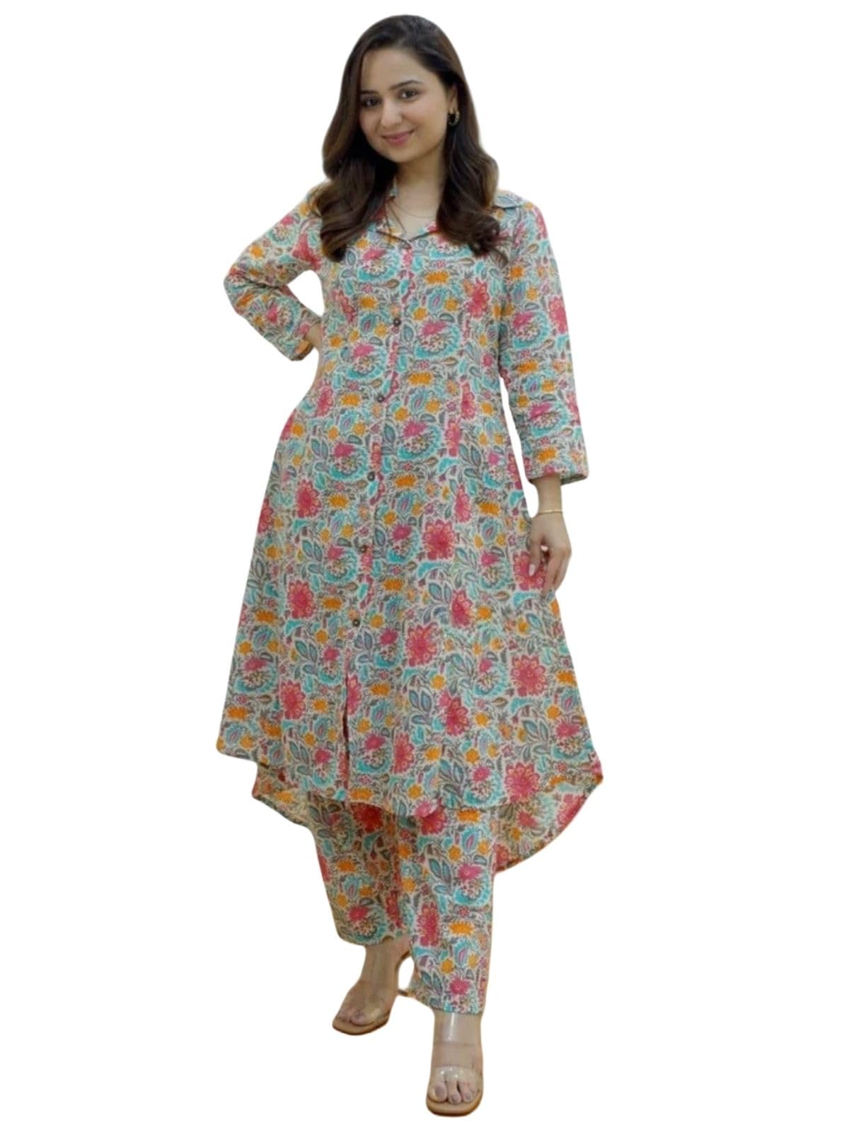 Multicolor Floral Kurta Set for Women