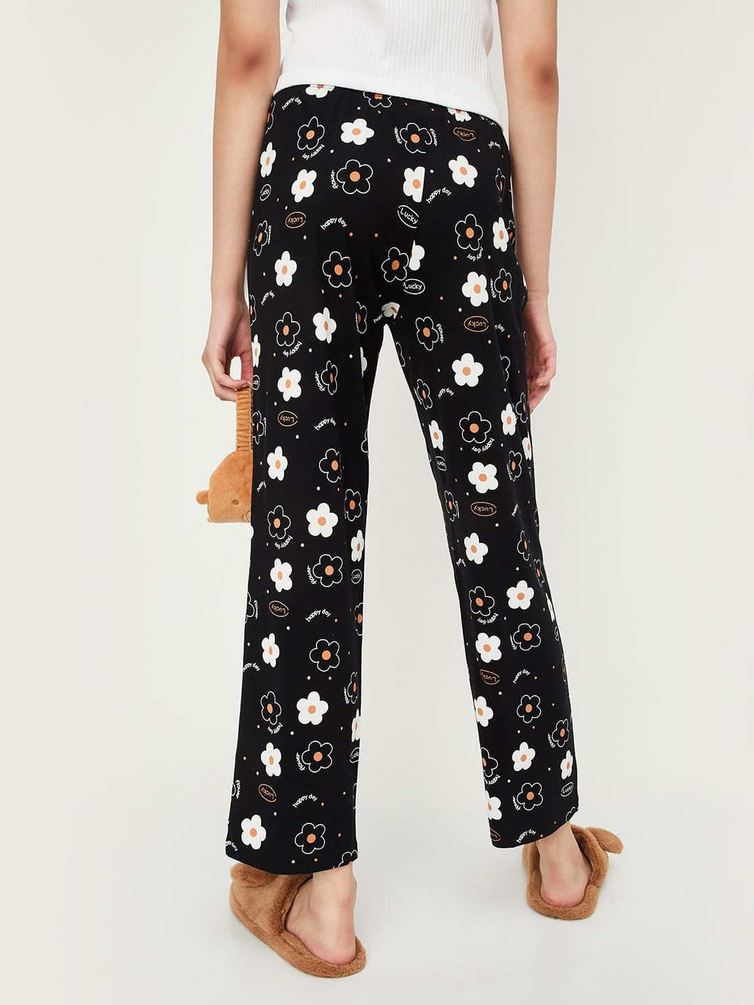 Max Women's Printed Elasticated Pyjamas - Black - Image 5