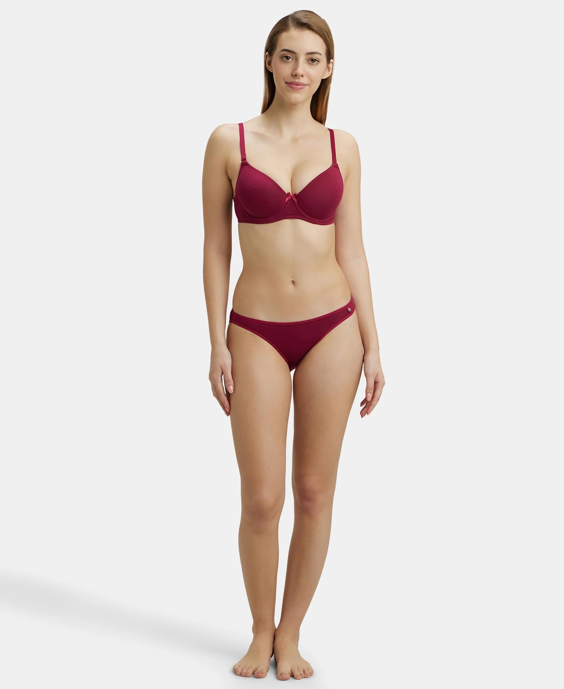 Jockey Women's Underwired Padded T-Shirt Bra - Beet Red - Image 4