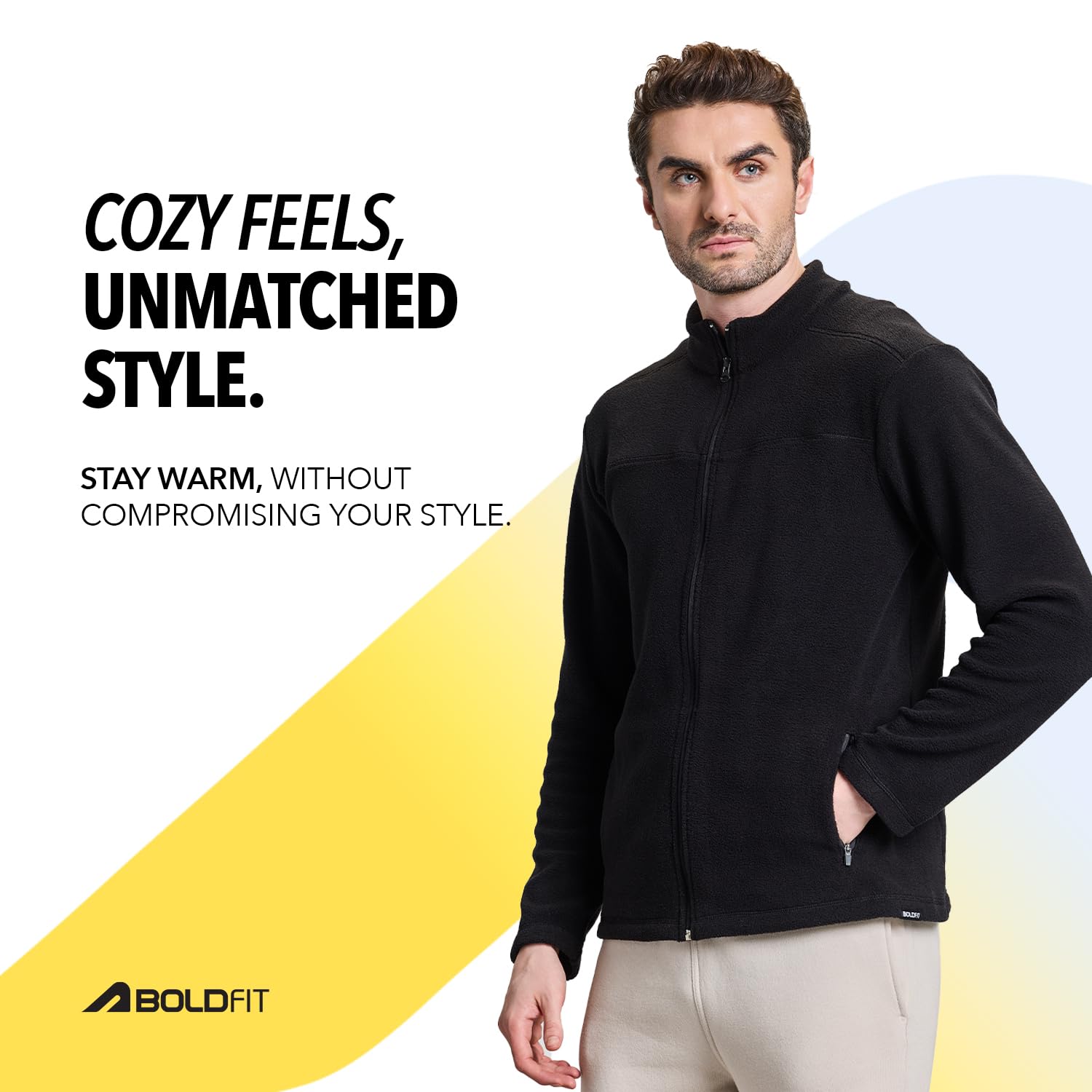 Boldfit Men's Sweatshirt - Black - Image 3