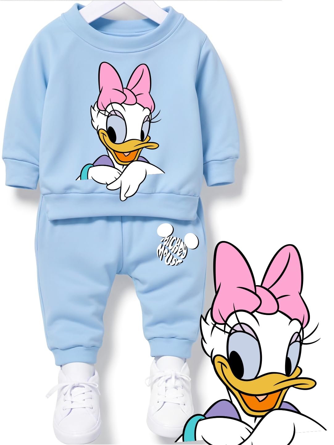 MiniCult Kids Cotton Coord Set - Daisy Mickey Print - Image 3