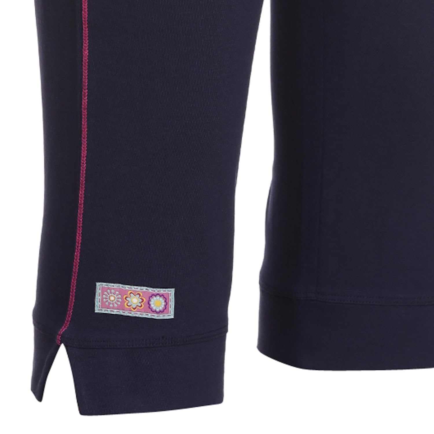 OCEAN RACE Navy Blue Cotton Capri Pants for Women - Image 3