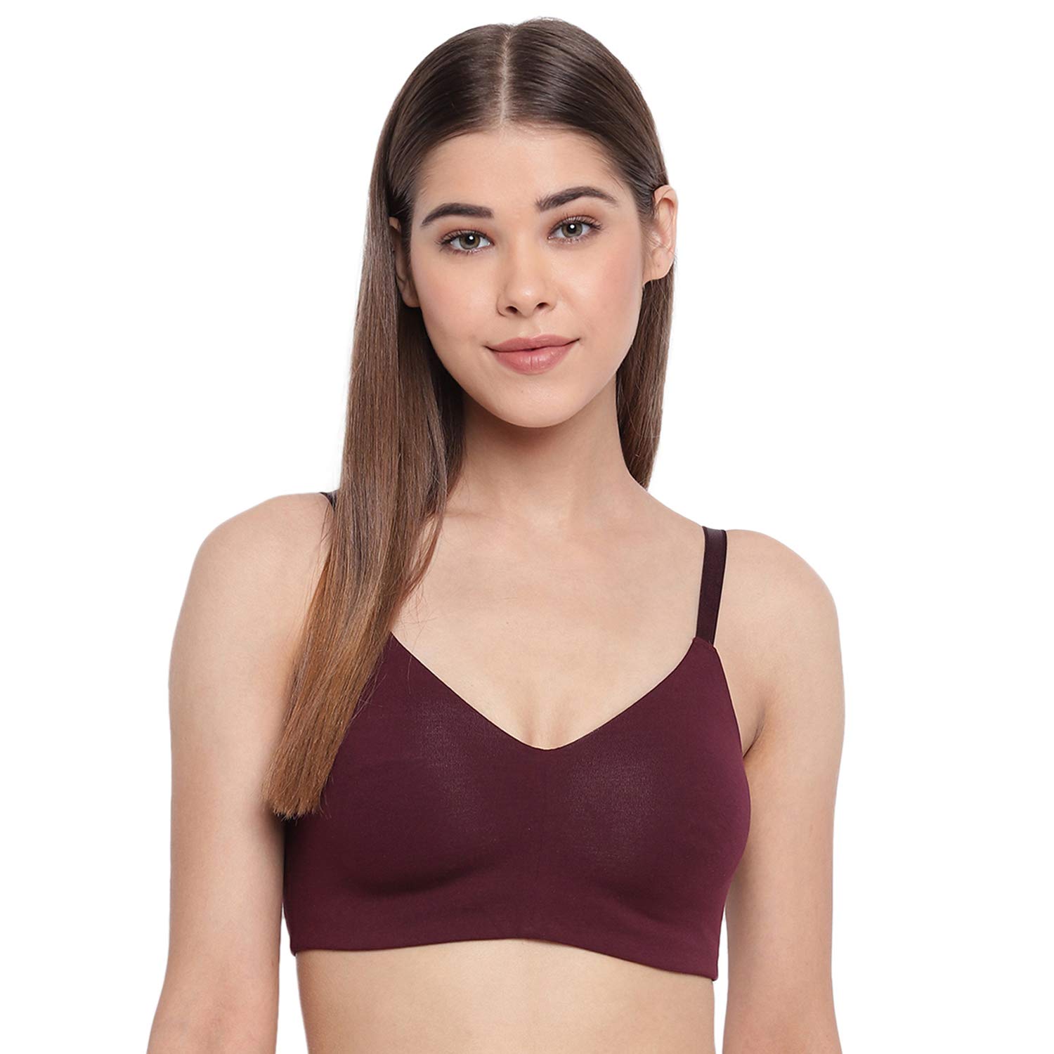 Enamor Purple Non-Wired Cotton Bra for Women - Image 4