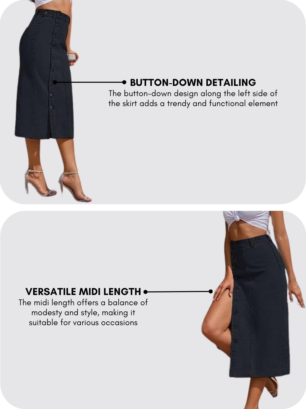 GRECIILOOKS Women Denim Western Skirt - Image 5