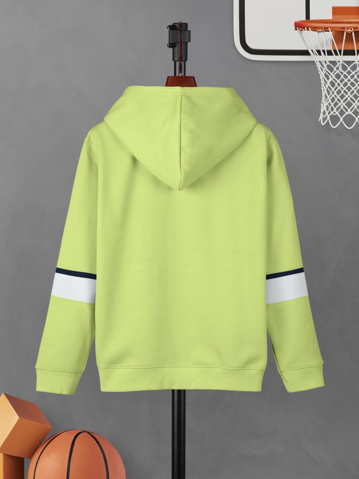 HELLCAT Cotton Hoodies for Boys - Green & Navy Blue - Image 5