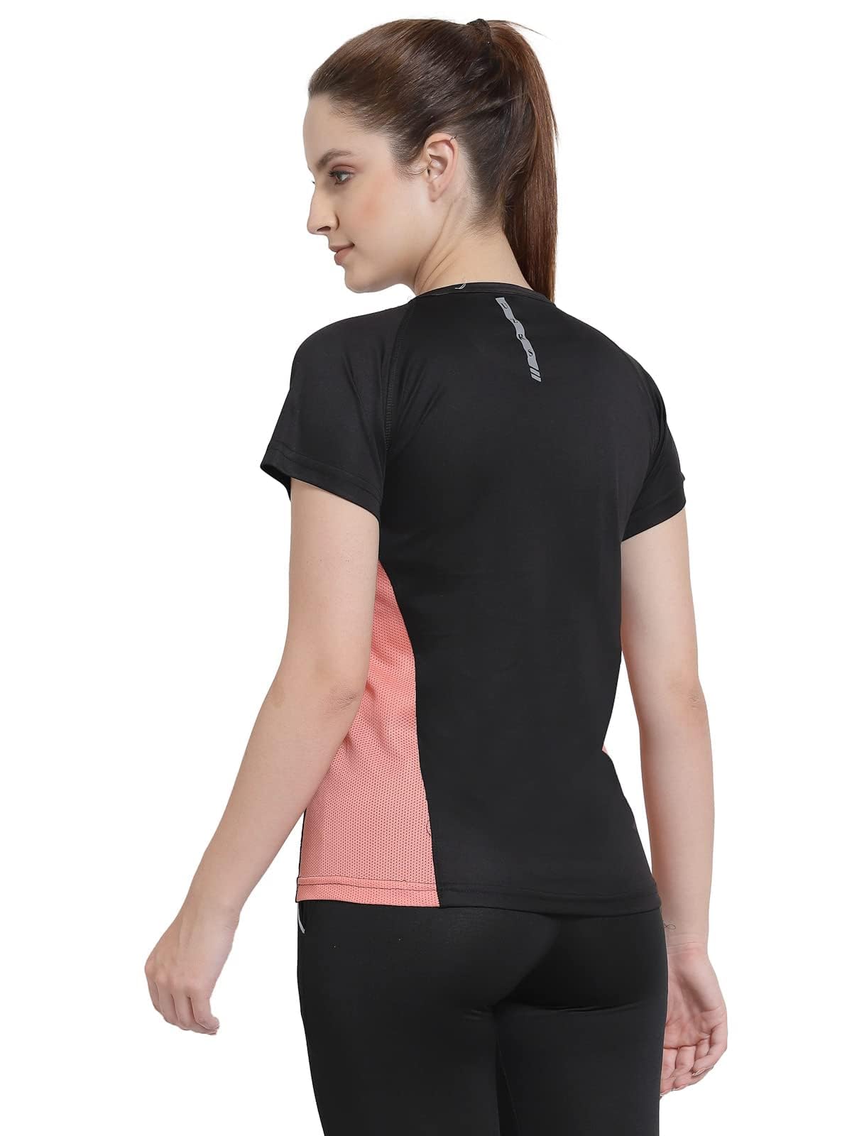 UZARUS Women Dry Fit Workout Top - Jet Black - Image 4