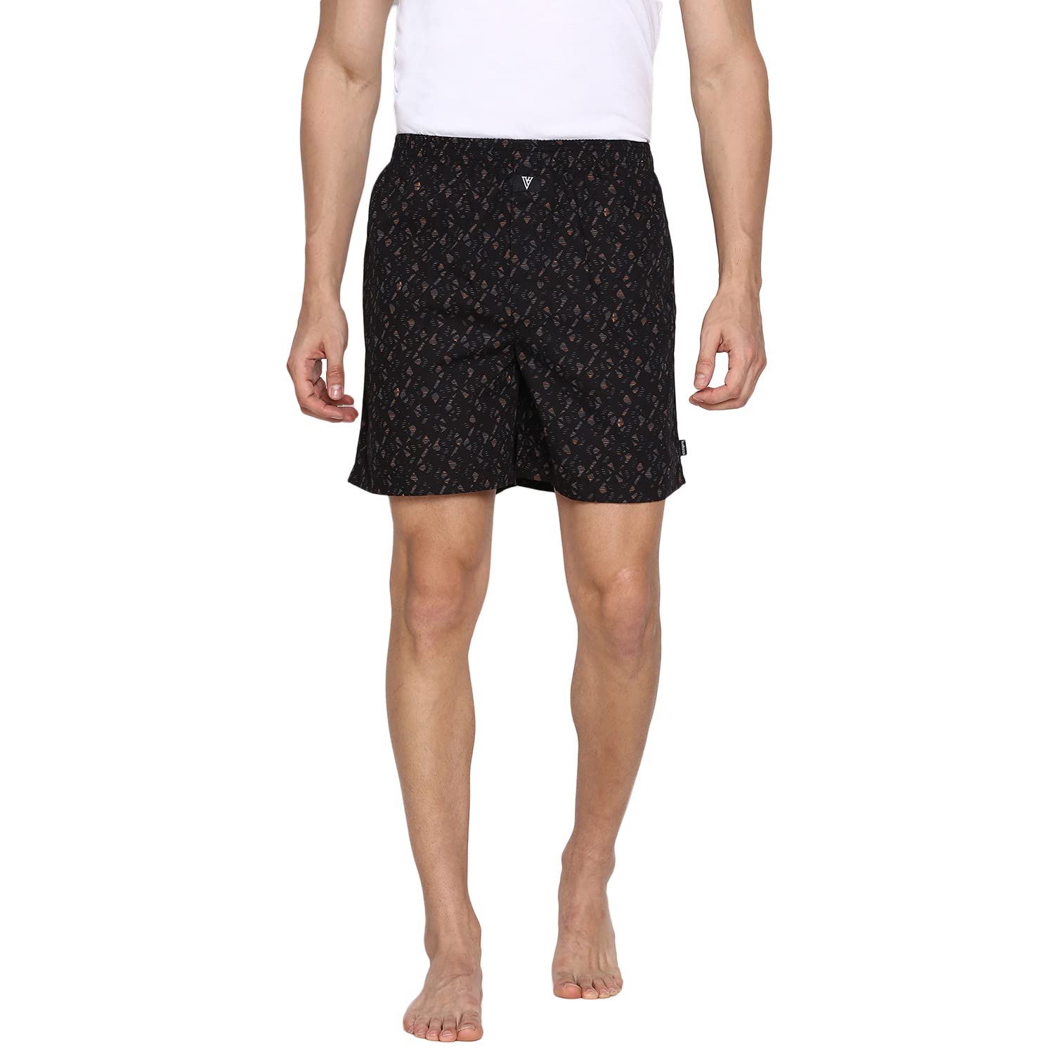 Van Heusen Men Cotton Blend Boxer Shorts - Black