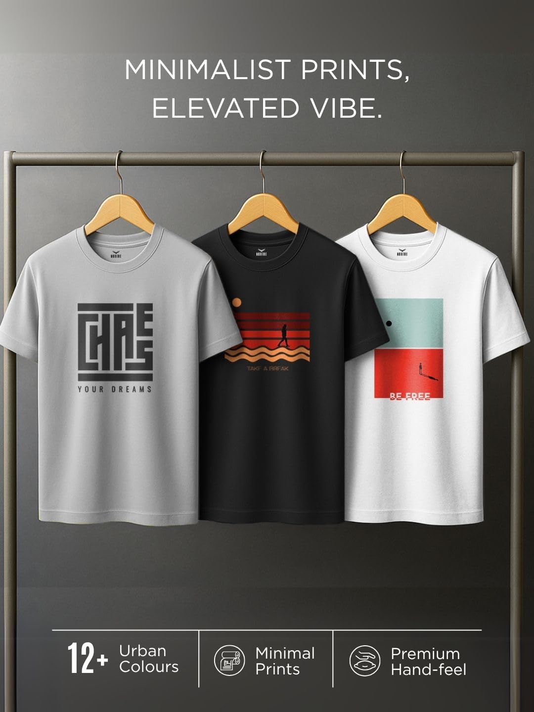 NOBERO Men's Cotton Letter Print T-Shirt - Image 5