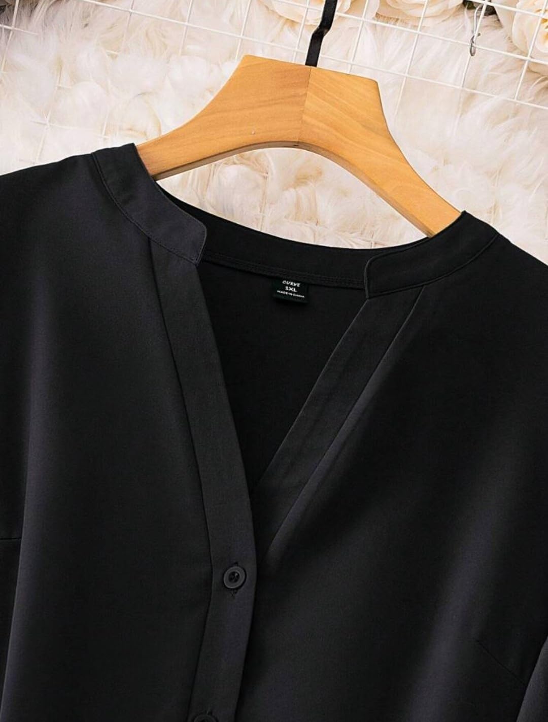 Gufrina Rayon A-Line Knee-Length Dress for Women - Black - Image 4