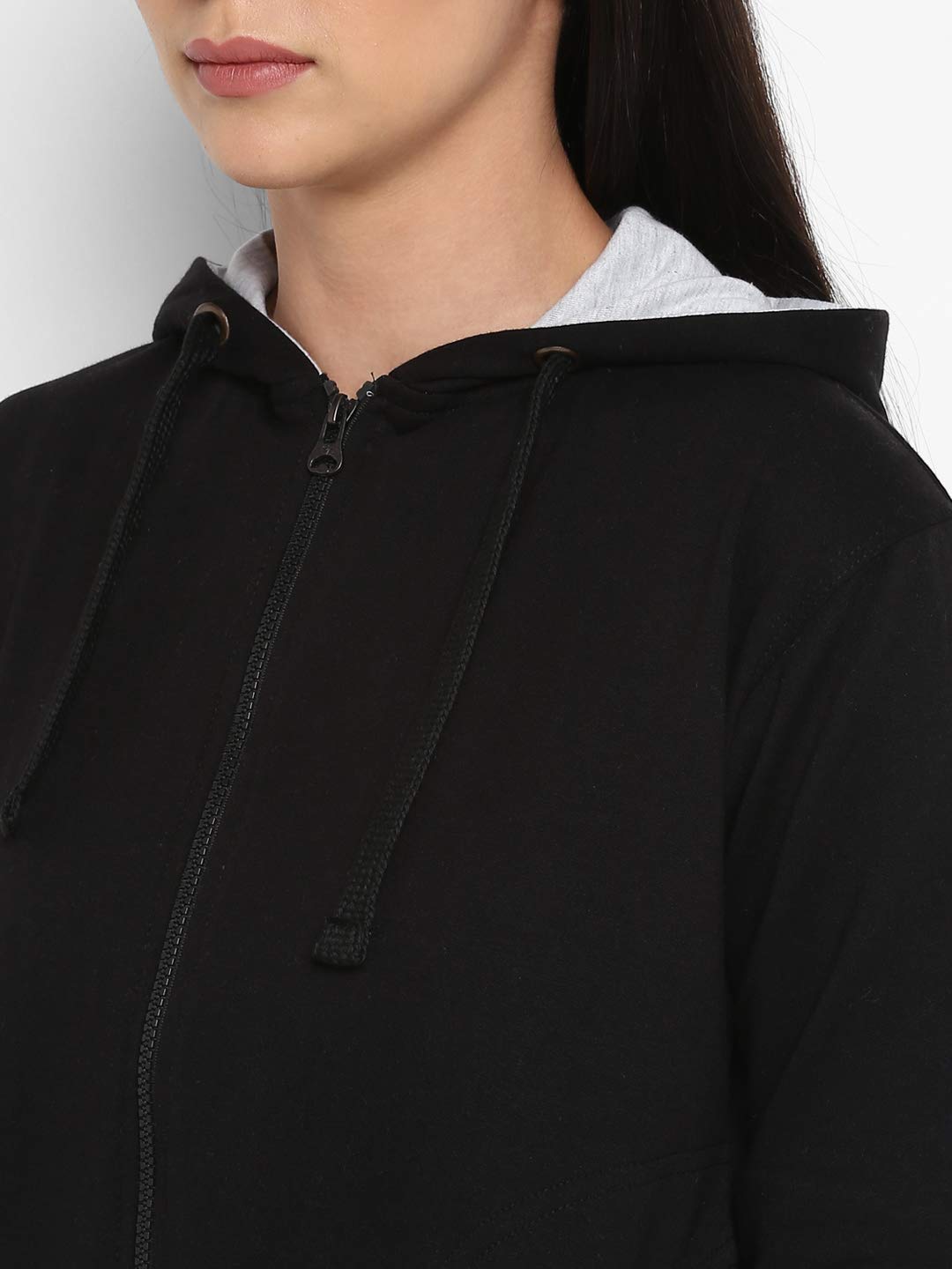 Alan Jones Women's Black Zipper Hoodie Sweatshirt - Image 5