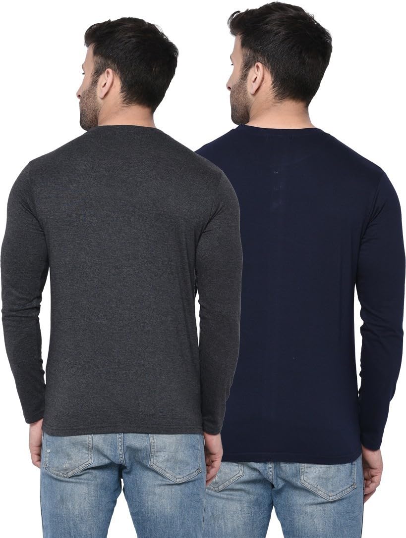 London Hills Men Cotton T-Shirt - Blue - Image 2